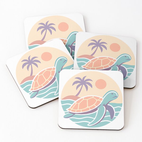 Artikelvorschau, Retro Meeresschildkröte im Ozean – Vintage Retro Beach Design entworfen und verkauft von MarrysLifestyle.