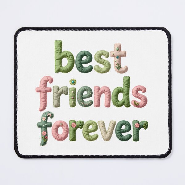 Item preview, BEST FRIENDS FOREVER - IN PINK AND GREEN designed and sold by AlexOBrienArt.