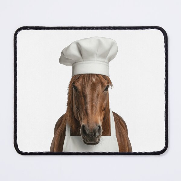 Item preview, Funny Horse Chef Realistic Animal Cooking Humor Art designed and sold by LazyOwlStore.