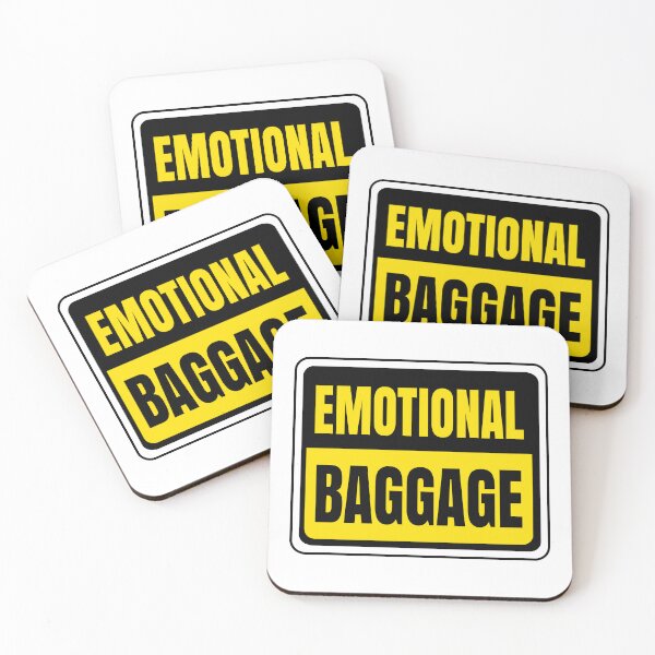 Item preview, EMOTIONAL BAGGAGE Funny Airport Meme Sticker designed and sold by Ermicioi.