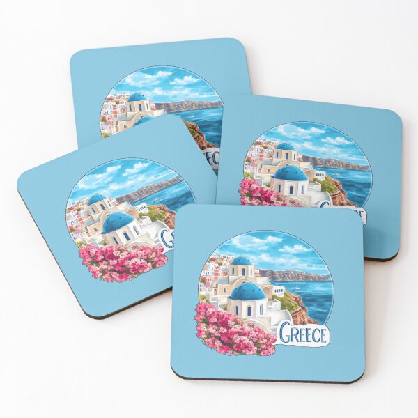 Item preview, Greece Santorini Cliffs designed and sold by Myra365Art.