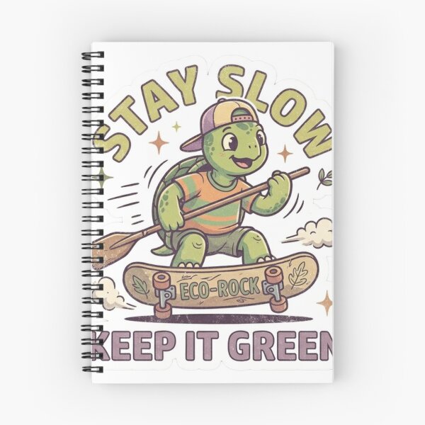 Item preview, Retro Skateboard Turtle Sticker Stay Slow Keep It Green designed and sold by JeevanStickers.
