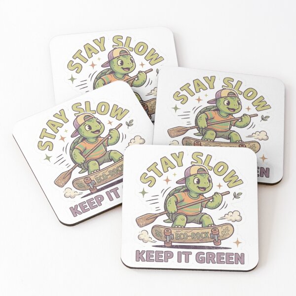 Item preview, Retro Skateboard Turtle Sticker Stay Slow Keep It Green designed and sold by JeevanStickers.