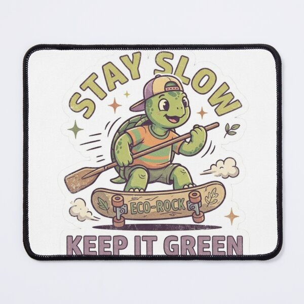 Item preview, Retro Skateboard Turtle Sticker Stay Slow Keep It Green designed and sold by JeevanStickers.