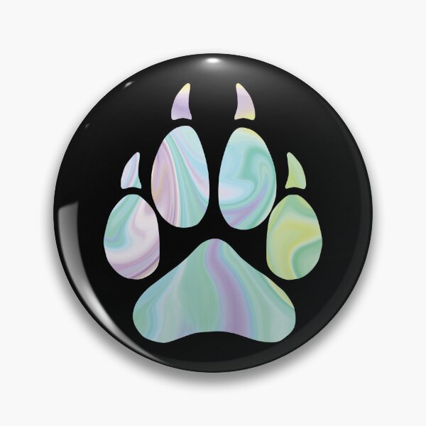 Item preview, Colorful Liquid Marble Wolf Paw Green and Yellow designed and sold by geraldineMS.
