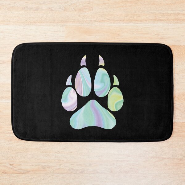 Item preview, Colorful Liquid Marble Wolf Paw Green and Yellow designed and sold by geraldineMS.