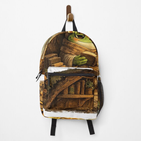 Item preview, Vintage Frog Scholar Reading in Forest Library Art designed and sold by CustomizingGift.