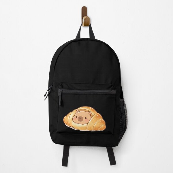 Item preview, Kawaii Capybara in a Croissant - Cute Chibi Capy Pastry Art designed and sold by Trendora90.
