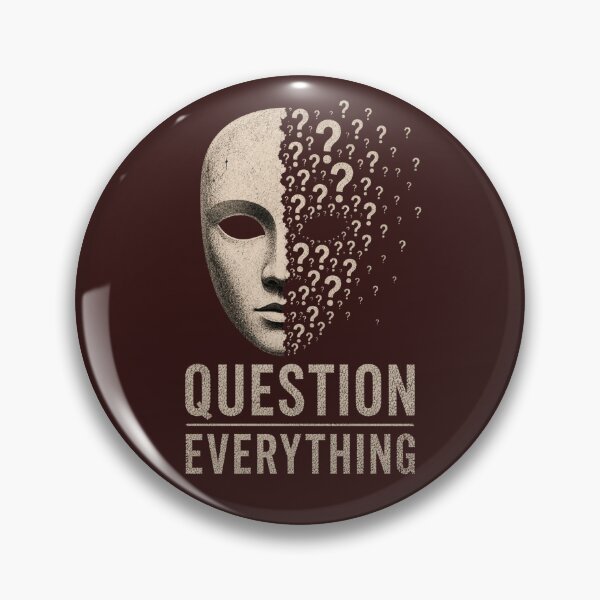 Item preview, Question Everything Mask Truth Statement Free Thinking Design designed and sold by Meandmyshop.