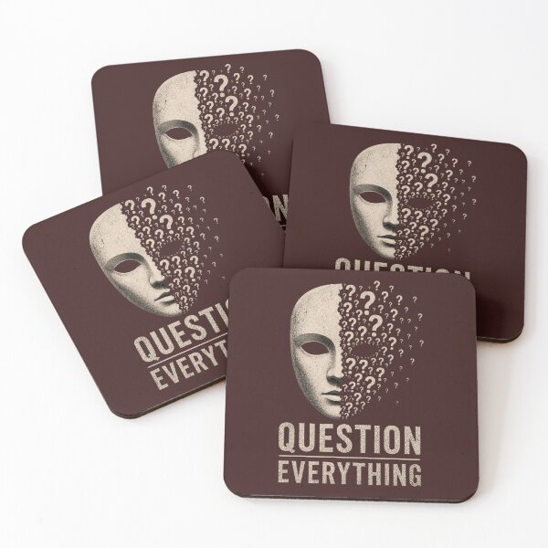 Item preview, Question Everything Mask Truth Statement Free Thinking Design designed and sold by Meandmyshop.