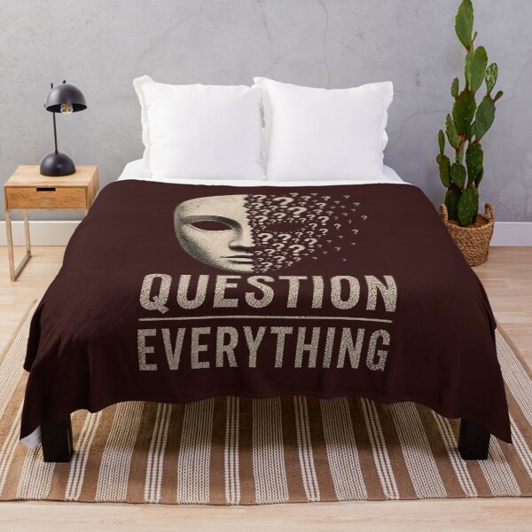 Item preview, Question Everything Mask Truth Statement Free Thinking Design designed and sold by Meandmyshop.