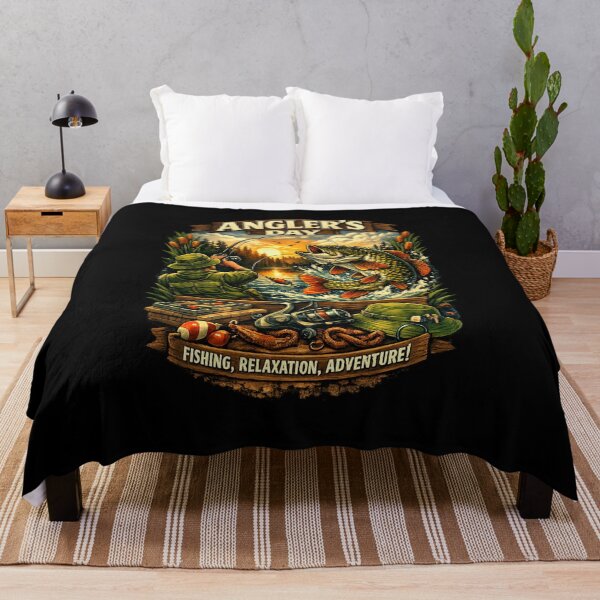 Item preview, Angler’s Day – Fishing, Relaxation & Adventure Vintage Fisherman Design designed and sold by MartBook.