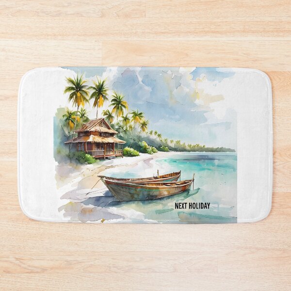 Item preview, NEXT HOLIDAY - Tropical Beach Resort Art designed and sold by Modern Nest Art.