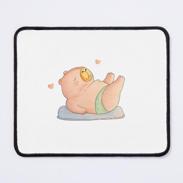 Item preview, watercolor Capyara doing yoga designed and sold by Artful Things.