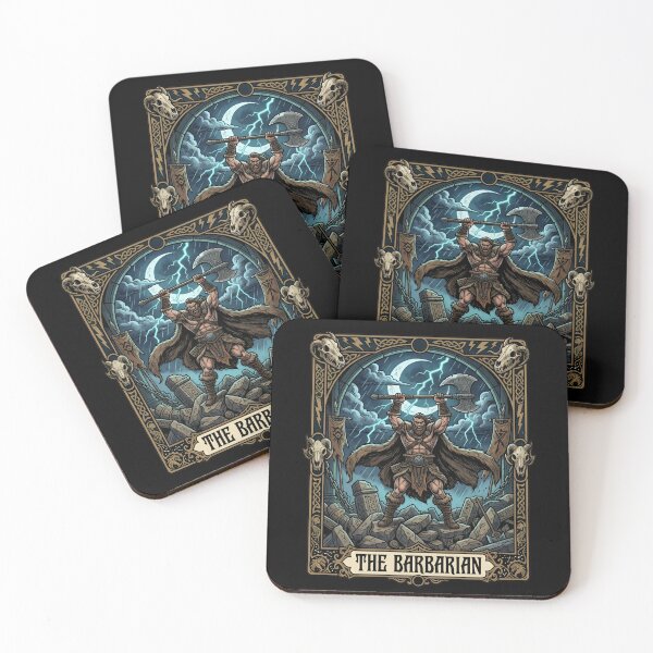 Item preview, The Barbarian Tarot Card RPG Tabletop Fantasy designed and sold by Fenay Designs.