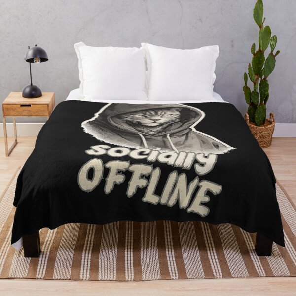 Item preview, Socially Offline Cat Streetwear Design designed and sold by AdicretorDesign.