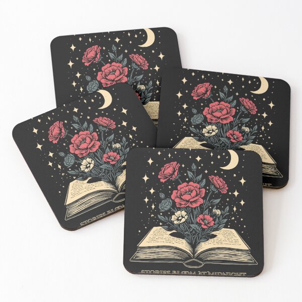 Item preview, Stories Bloom At Midnight – Dark Academia Floral Book Design designed and sold by PrintologyAura.