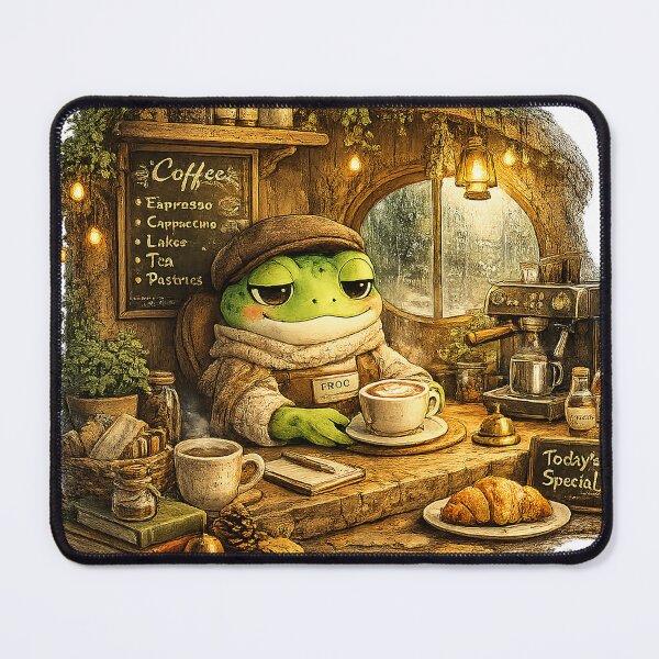 Item preview, Morning Coffee Frog Aesthetic | Cozy Froggy Caffeine Lover designed and sold by CustomizingGift.