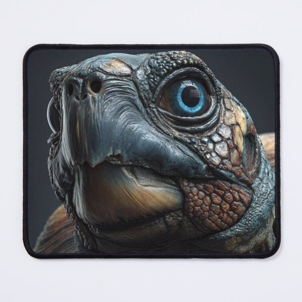 Item preview, Hyper-Realistic Blue-Eyed Tortoise Portrait | Majestic Reptile Detail designed and sold by illeN-Art-World.