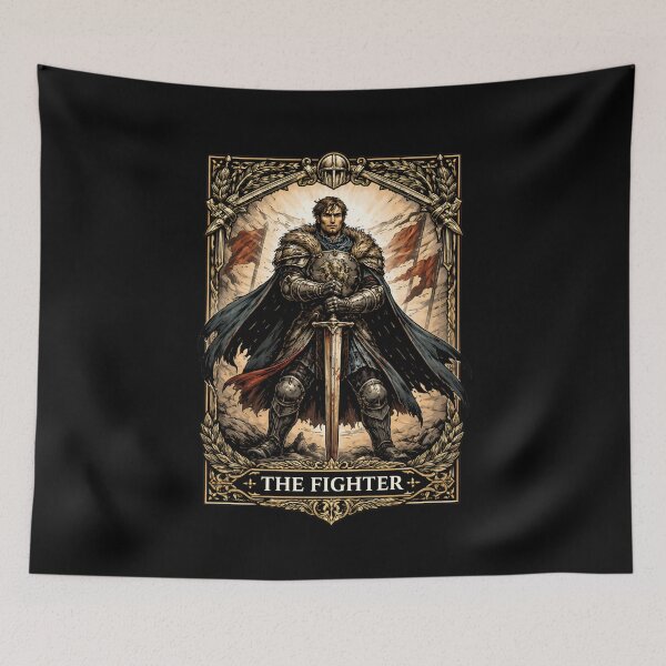 Item preview, The Fighter Tarot Card RPG Tabletop Fantasy designed and sold by Fenay Designs.