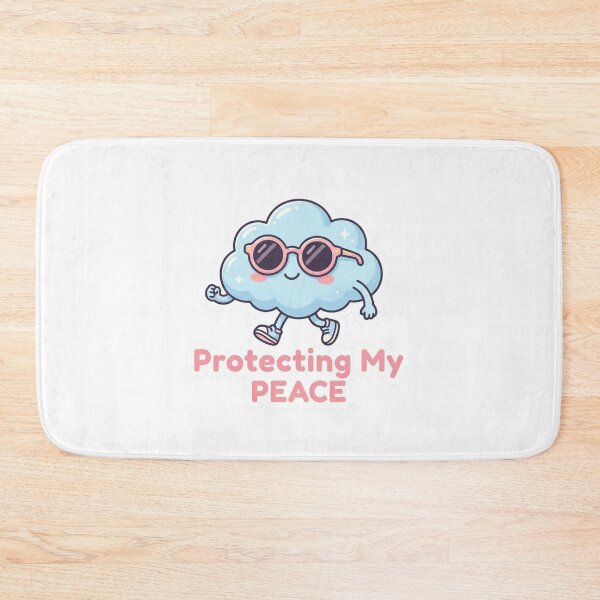 Item preview, Protecting My Peace - Cute Happy Cloud with Sunglasses Art designed and sold by JeevanStickers.