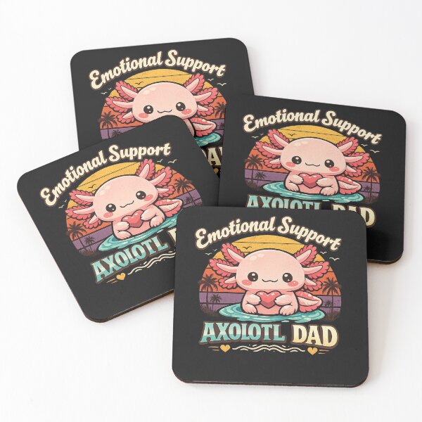 Item preview, Retro Emotional Support Axolotl Dad designed and sold by BriSher.