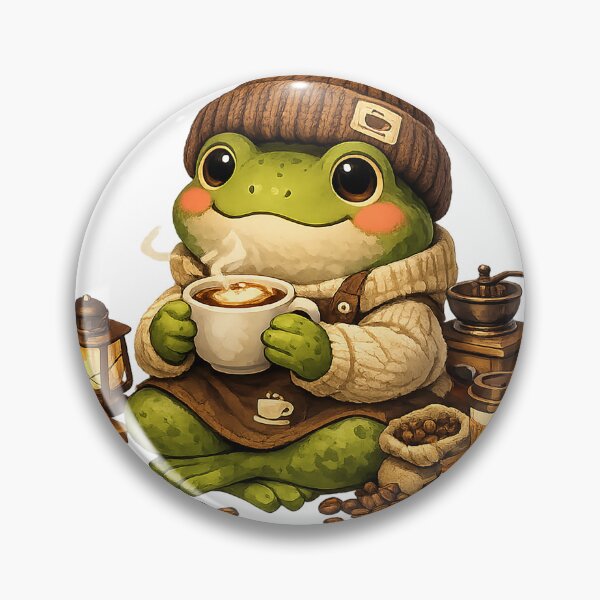 Item preview, 90s Retro Frog Coffee Lover | Vintage Aesthetic Streetwear Frog designed and sold by CustomizingGift.