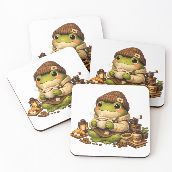 Item preview, 90s Retro Frog Coffee Lover | Vintage Aesthetic Streetwear Frog designed and sold by CustomizingGift.