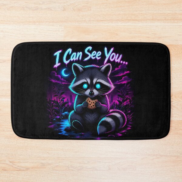 Item preview, I Can See You… – Neon Cyberpunk Raccoon Horror Cute Design designed and sold by MartBook.