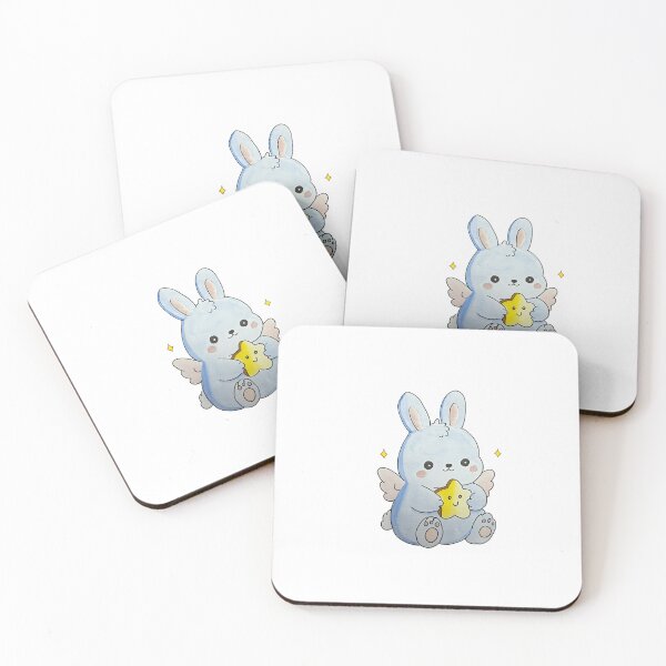 Item preview, blue angel bunny with a star designed and sold by Artful Things.