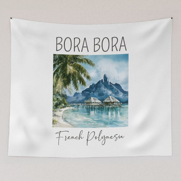 Item preview, A Watercolor Design of Bora Bora - French Polynesia designed and sold by Sketch-Shack.