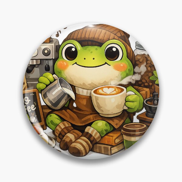 Item preview, Kawaii Matcha Frog Coffee | Japanese Aesthetic Cute Froggy Cafe designed and sold by CustomizingGift.
