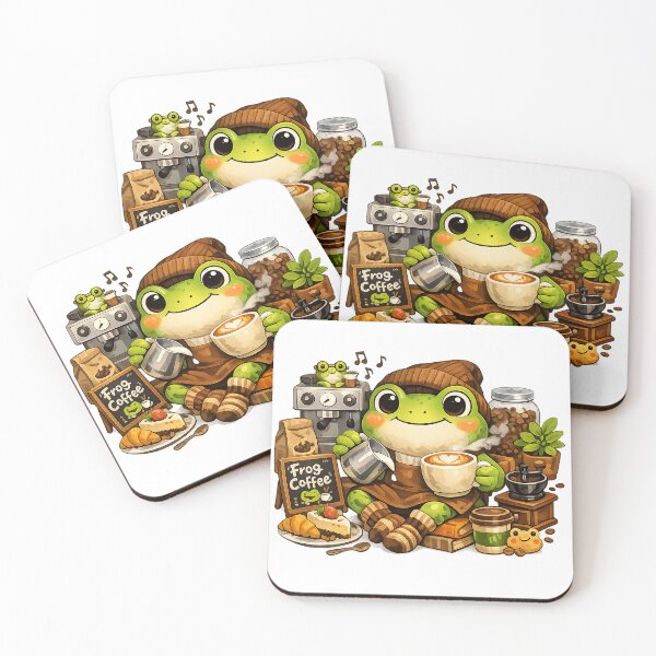 Item preview, Kawaii Matcha Frog Coffee | Japanese Aesthetic Cute Froggy Cafe designed and sold by CustomizingGift.