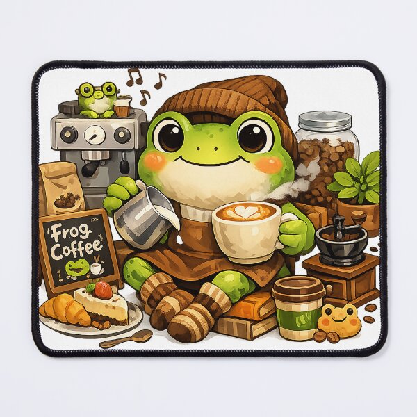 Item preview, Kawaii Matcha Frog Coffee | Japanese Aesthetic Cute Froggy Cafe designed and sold by CustomizingGift.