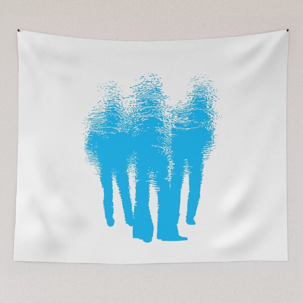 Item preview, TRIO. PUDDLE ART GRAPHIC. BLUE. designed and sold by 5hertz.