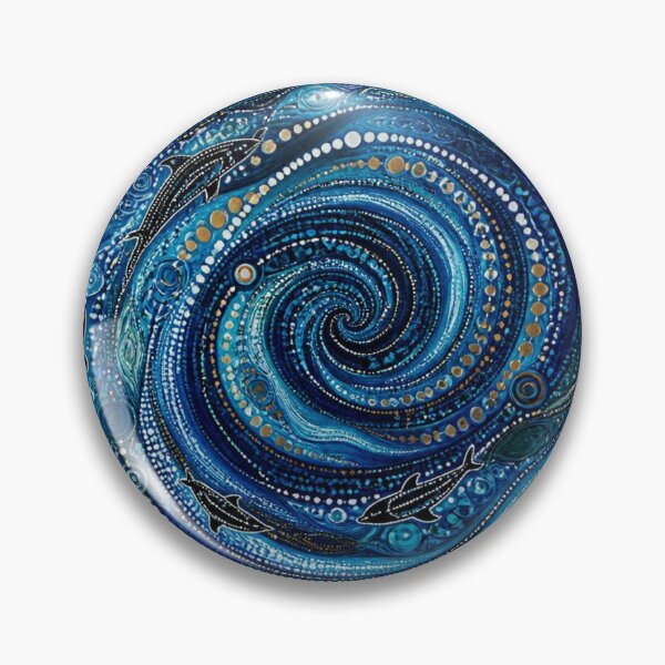 Item preview, Aboriginal Inspired Dot Art - Ocean Whirlpool designed and sold by GrinGalore.