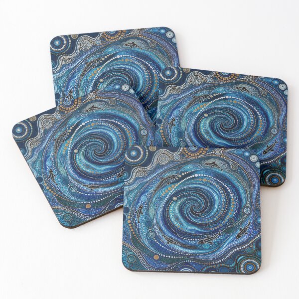 Item preview, Aboriginal Inspired Dot Art - Ocean Whirlpool designed and sold by GrinGalore.