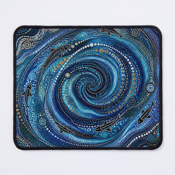 Item preview, Aboriginal Inspired Dot Art - Ocean Whirlpool designed and sold by GrinGalore.