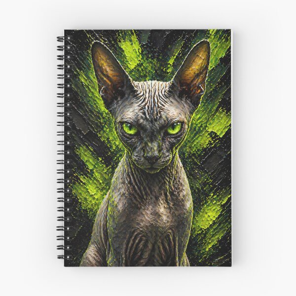 Item preview, Glaring Sphynx Color Explosion Cat Art designed and sold by Vista Atelier.