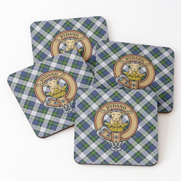 Item preview, Clan Gordon Crest over Dress Tartan designed and sold by sifis.