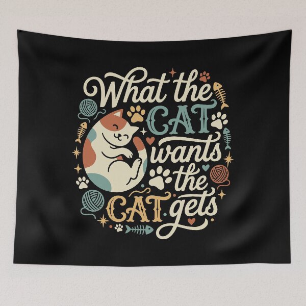 Item preview, What the Cat Wants Cat Gets Funny Feline Lover designed and sold by AntiqueImages.
