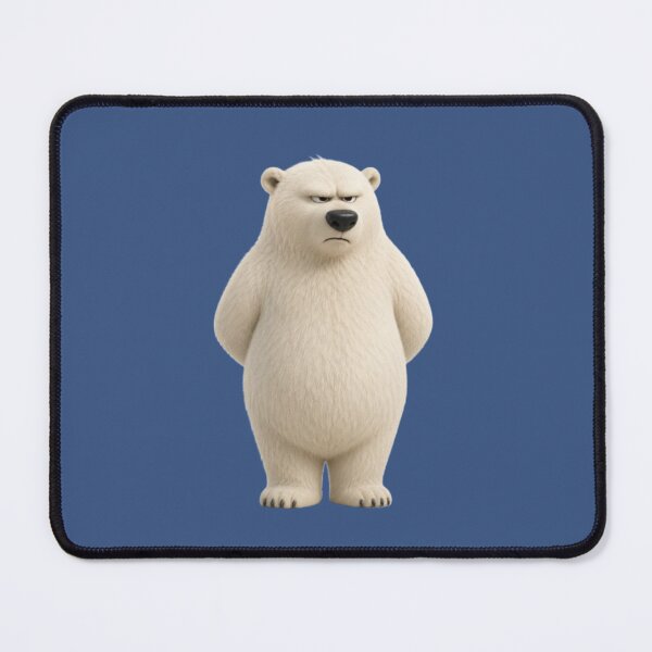 Item preview, Grumpy Polar Bear Cute 3D Cartoon Animal designed and sold by MimiSabu.