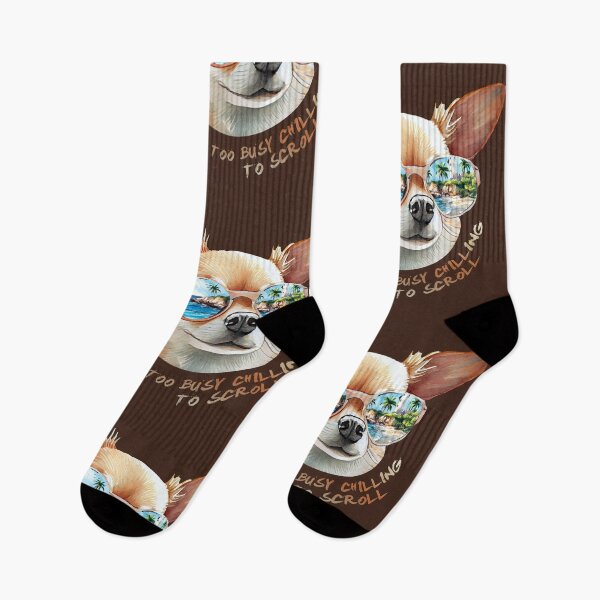 Item preview, Offline Chihuahua Vibes - too busy chiling to scroll designed and sold by GraphicComet.
