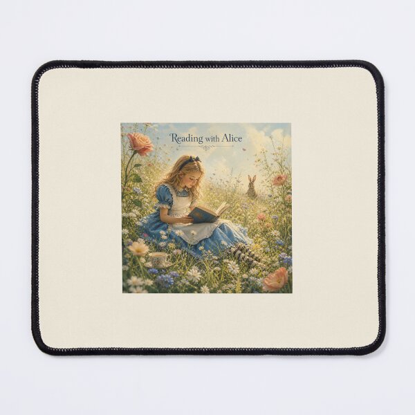 Item preview, Reading with Alice – Dreamy Meadow Book Scene – Summer Reading Aesthetic designed and sold by Novel Works Studio.