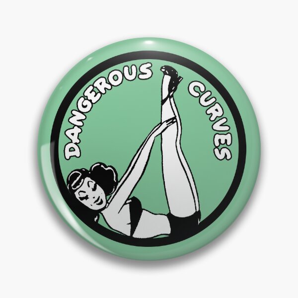 Item preview, Dangerous Curves Rockabilly Hot Rod Vintage Pin Up Rebel Girl Pop Art designed and sold by wmxdesign.