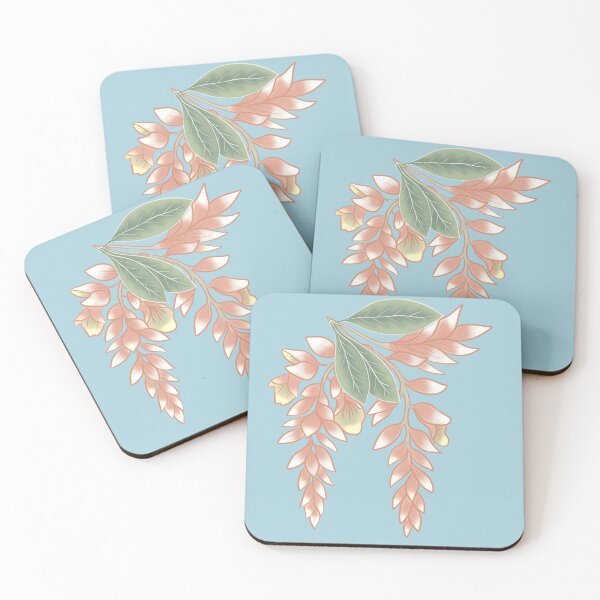 Item preview, Stylized Wisteria in Soft Peach Tones designed and sold by Nekogobido.