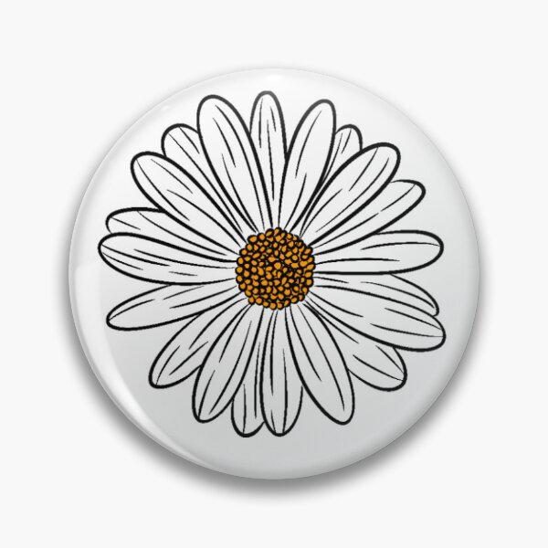 Artikelvorschau, Gänseblümchen – kleines Logo – weiß entworfen und verkauft von Coloursplashnl.