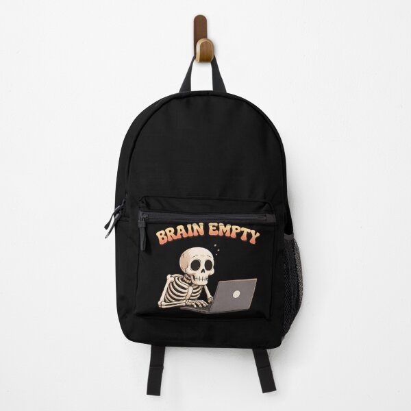 Item preview, Brain Empty Funny Skeleton Working on Laptop T-Shirt designed and sold by Raw Tigers.