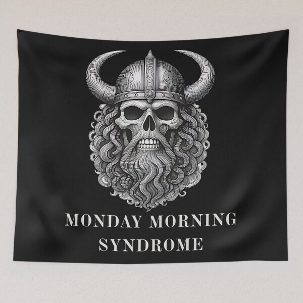 Item preview, Monday Morning Syndrome Funny Viking Skull Sarcasm designed and sold by DarkOriginArts.