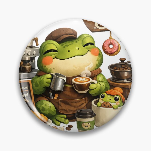 Item preview, Cozy Froggy Cafe Illustration | Whimsical Storybook Frog Coffee Art designed and sold by CustomizingGift.